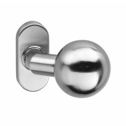 Intersteel knopkruk bol brandvertragend RVS