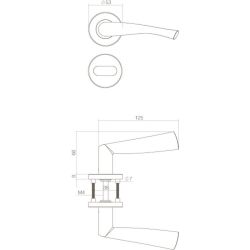 Deurkruk Vlinder rond rozet toilet-/badkamersluiting