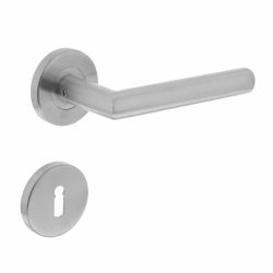 Deurkruk Recht Hoek 90° rozet met sleutelgat