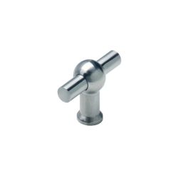 Meubelknop T-vorm 18mm recht rvs