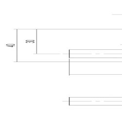 Meubelknop T-vorm 20mm recht rvs