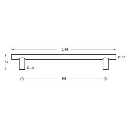 Keukengreep 146 mm rvs