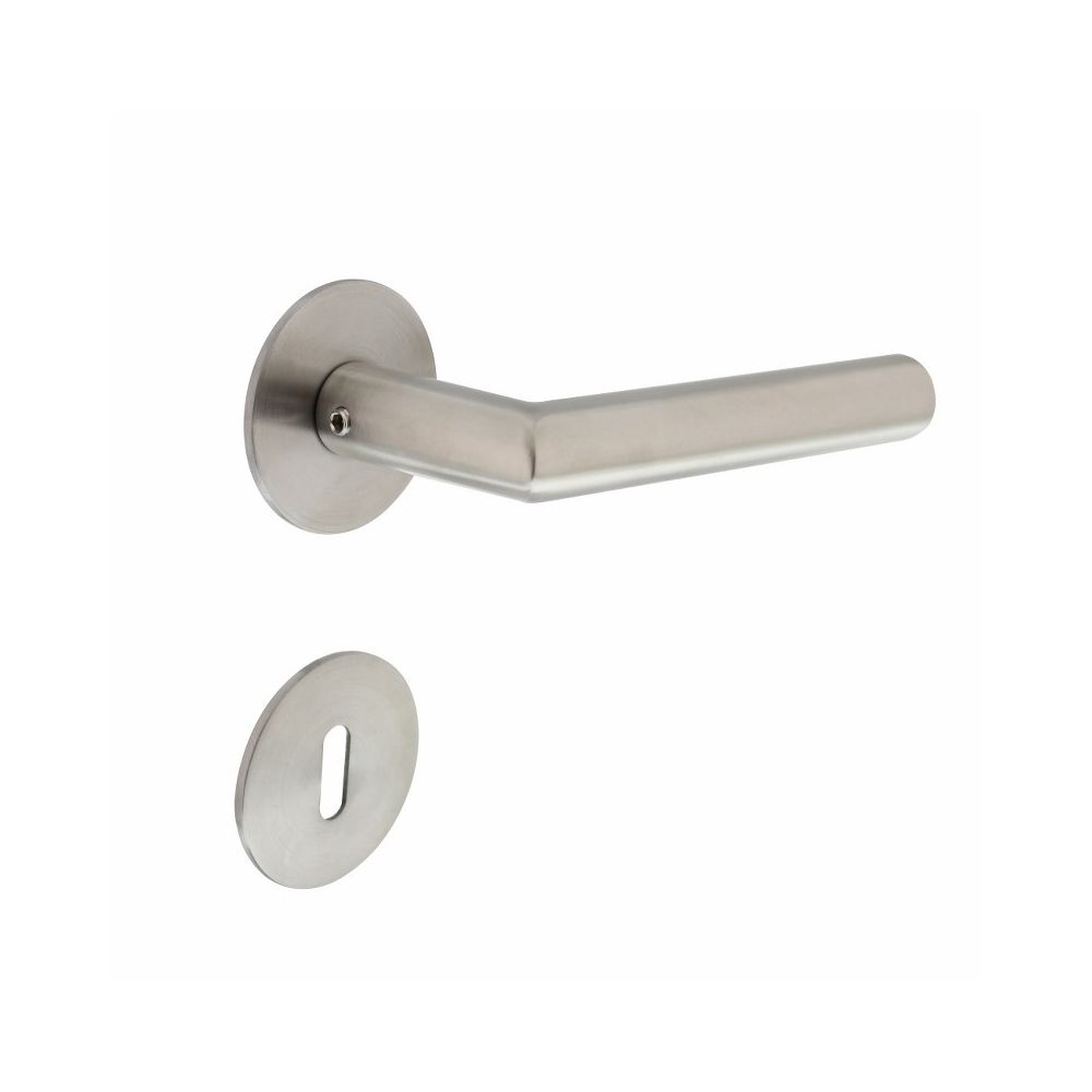 Deurkruk Hoek 90° rond rozet sleutelgat