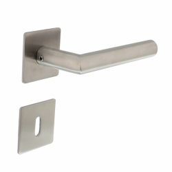 Deurkruk Hoek 90° vierkant rozet sleutelgat