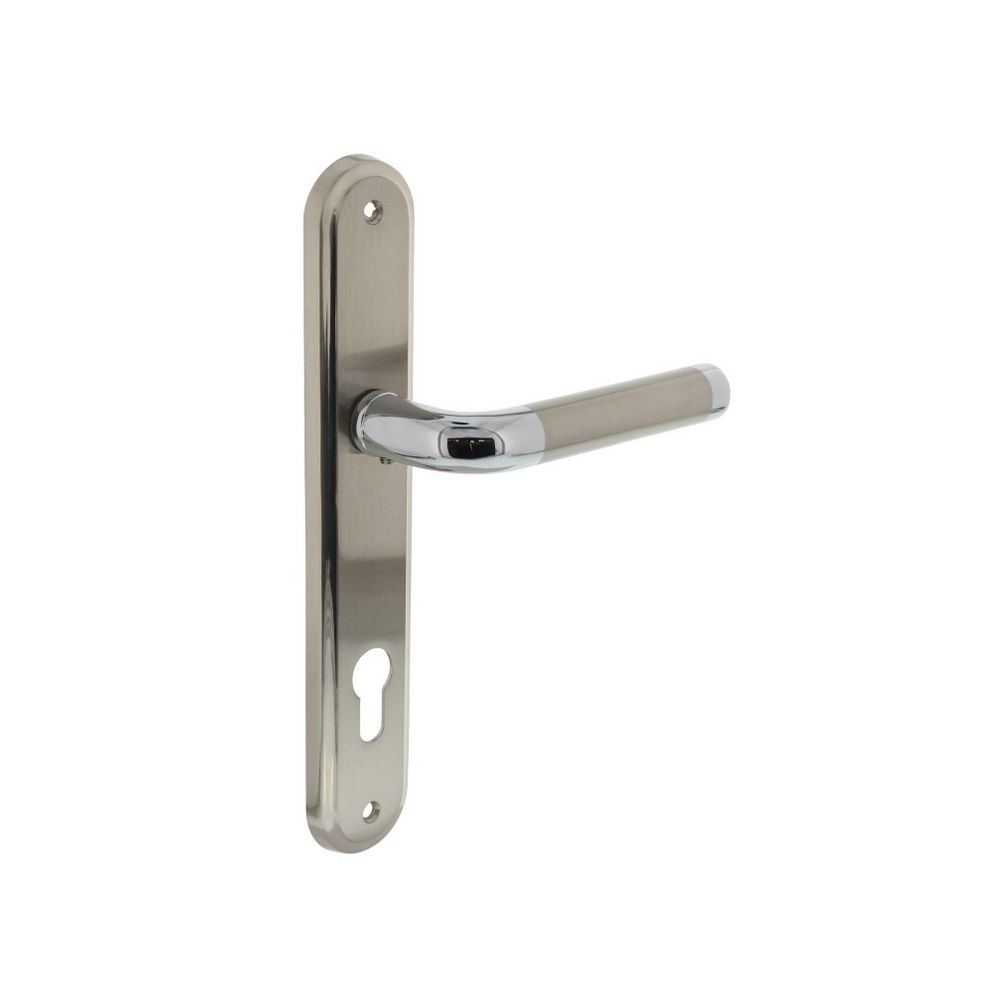 Deurkruk Agatha op schild profielcilindergat 88 mm chroom