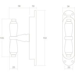 Raamespagnolet Courgette kruiskruk chroom
