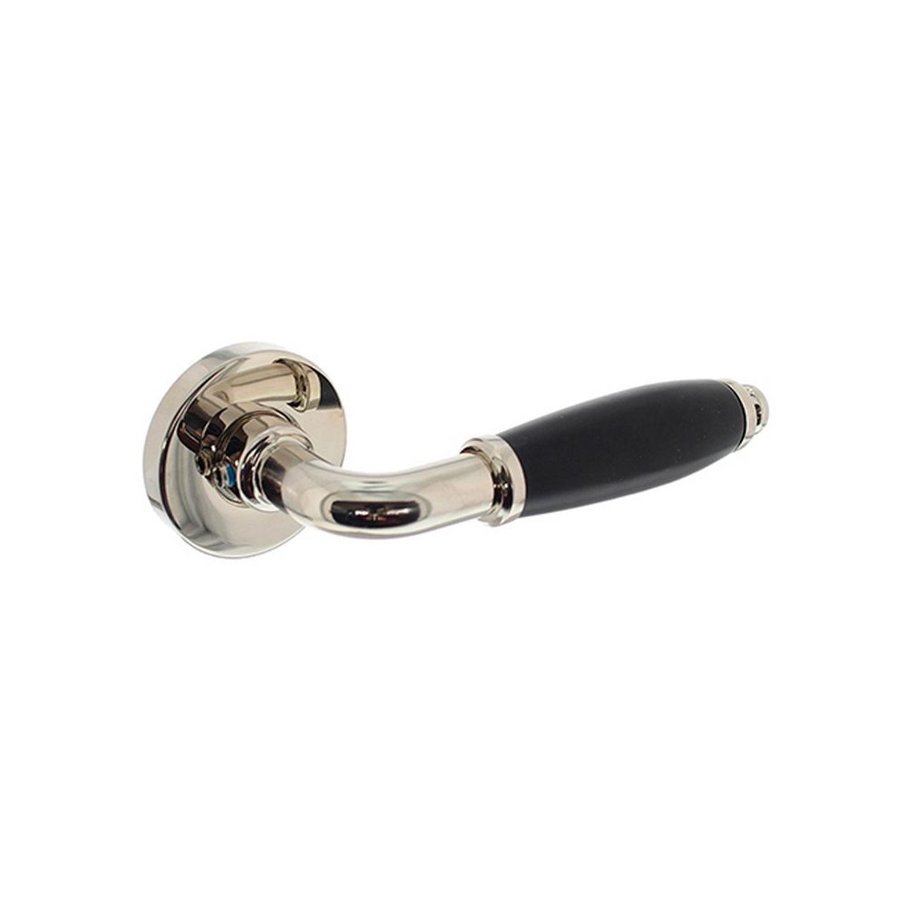 Deurkruk Courgette met rond rozet nikkel