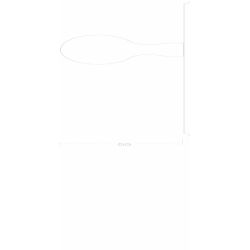 Knop op schild profielcilindergat 72 mm nikkel mat