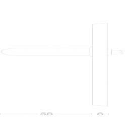 Deurkruk Rond op verdekt schild profielcilindergat 72 mm rvs geborsteld