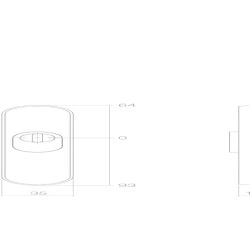 Veiligheidsbeslag SKG3 rozet met kerntrekbeveiliging, schild profielcilindergat 92 mm smal ovaal binnen rvs geborsteld