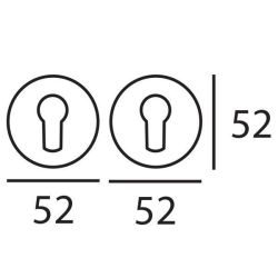 Nika SKG3 UTB veiligheidsrozetten PVD RVS