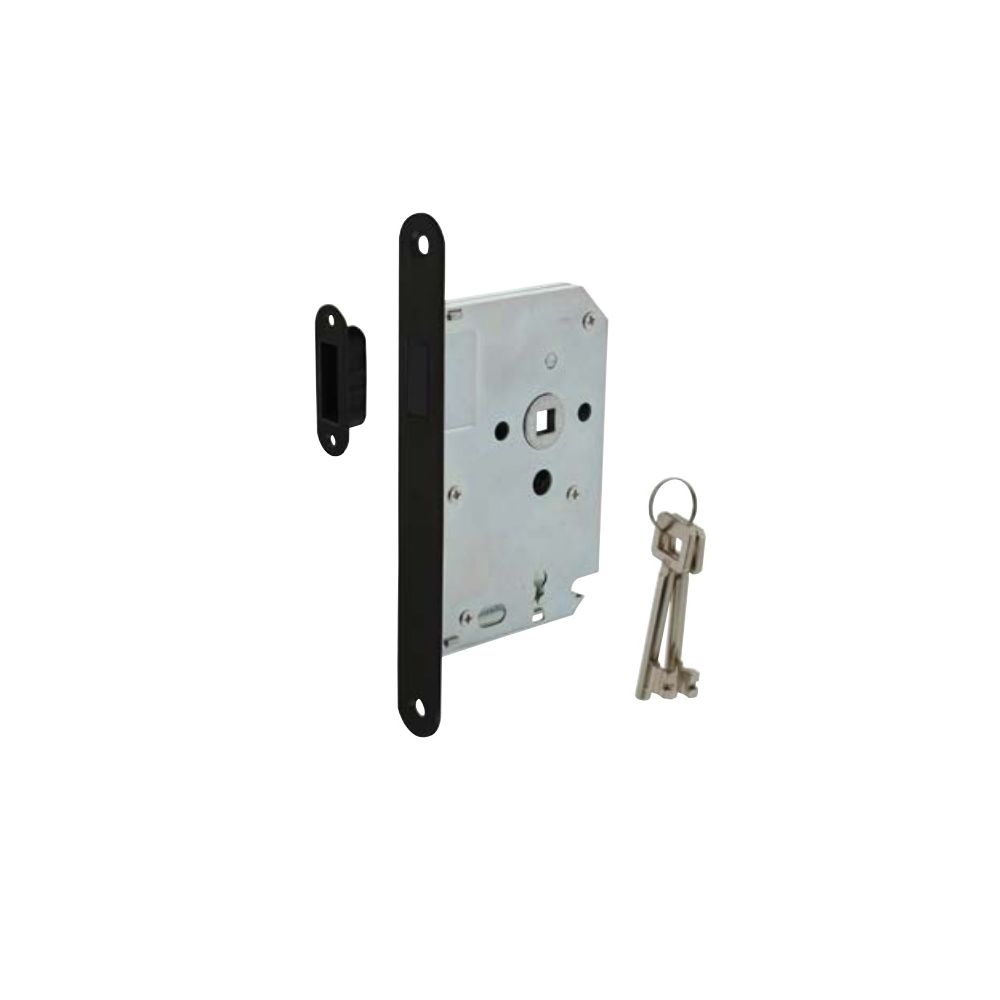 Intersteel magneet klavier dag en nachtslot met zwarte voorplaat