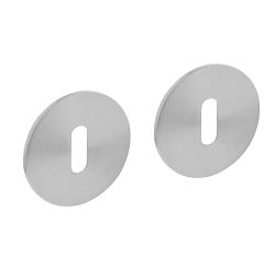 Magneet rozet rond met sleutelgat RVS geborsteld