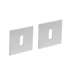 Magneet rozet vierkant met sleutelgat RVS geborsteld