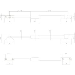 Tele-uitzetter buitendraaiend middel 325 grijs