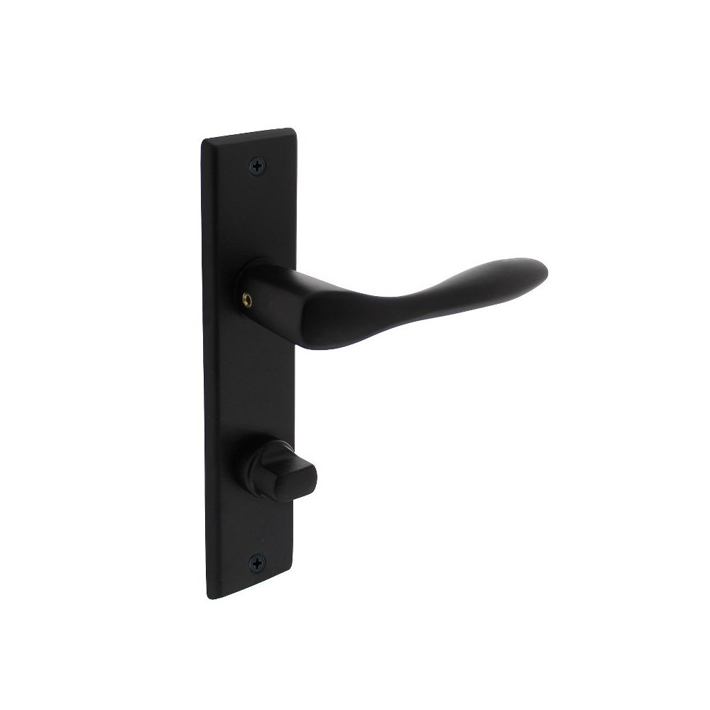 Deurkruk Banaan met schild met sluiting mat zwart