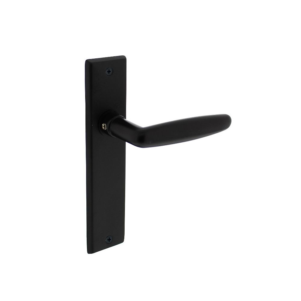 Deurkruk Sophie met schild blind mat zwart