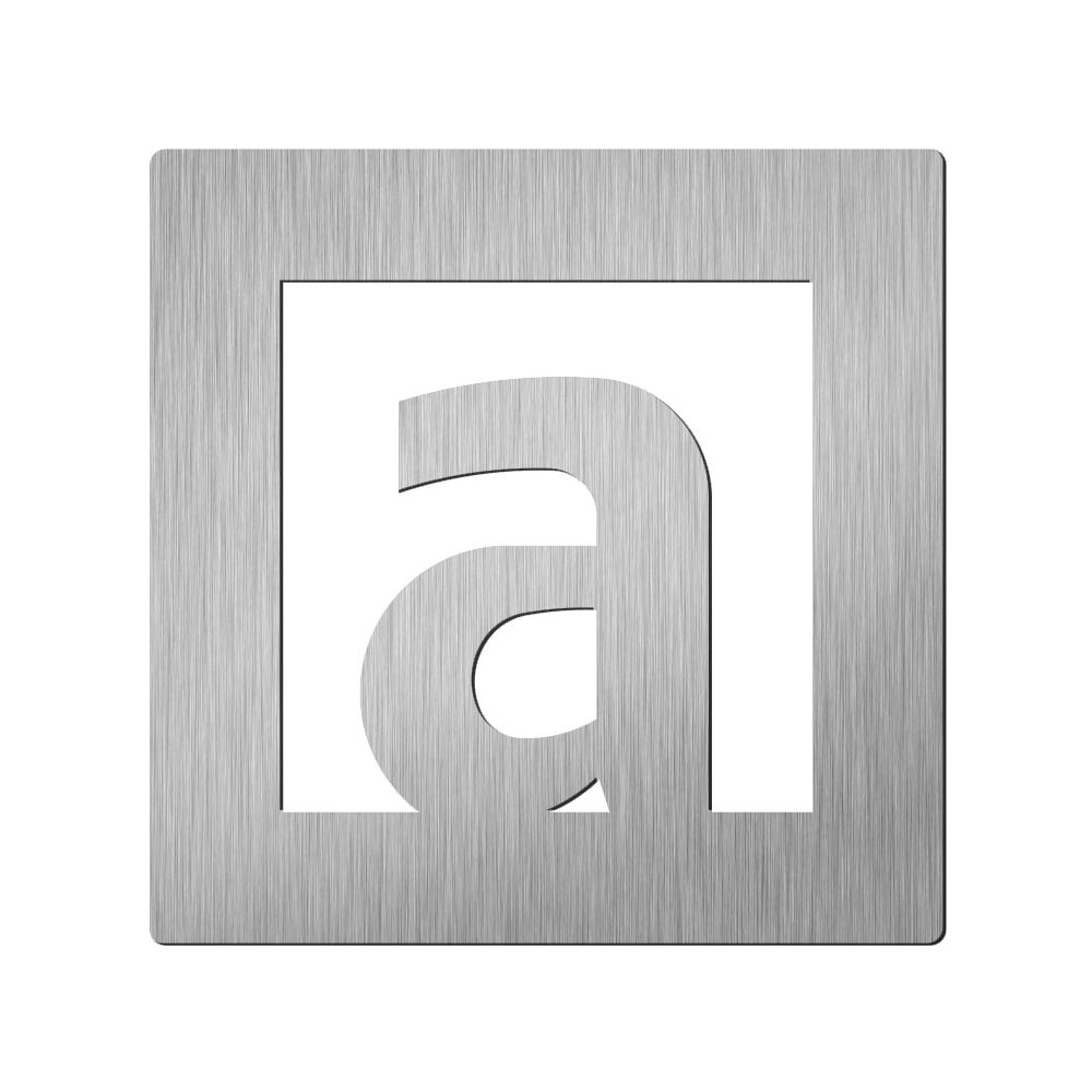 Vierkant huisletter Didheya 150mm. - RVS