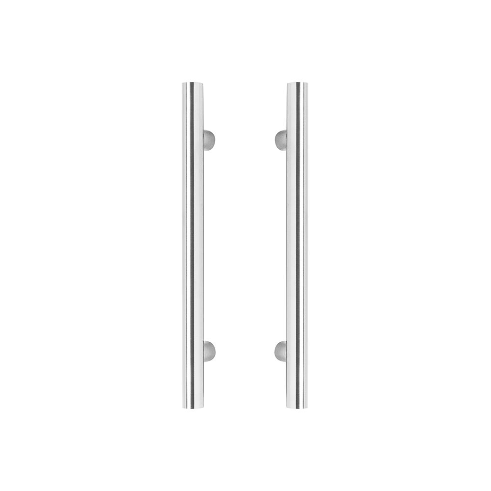 Deurgreep per paar T-vorm 1200x80x30 hart op hart 1000mm RVS