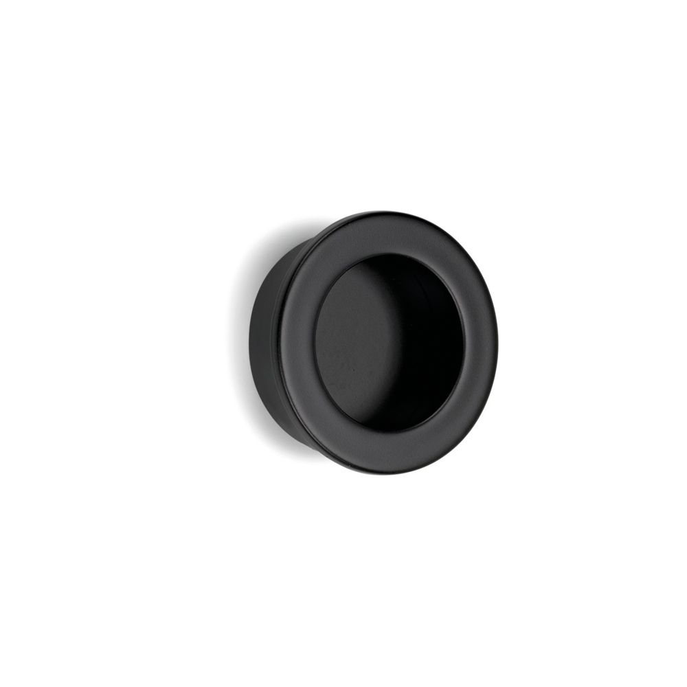 Schuifdeurkom rond Stylus 65 mm mat zwart