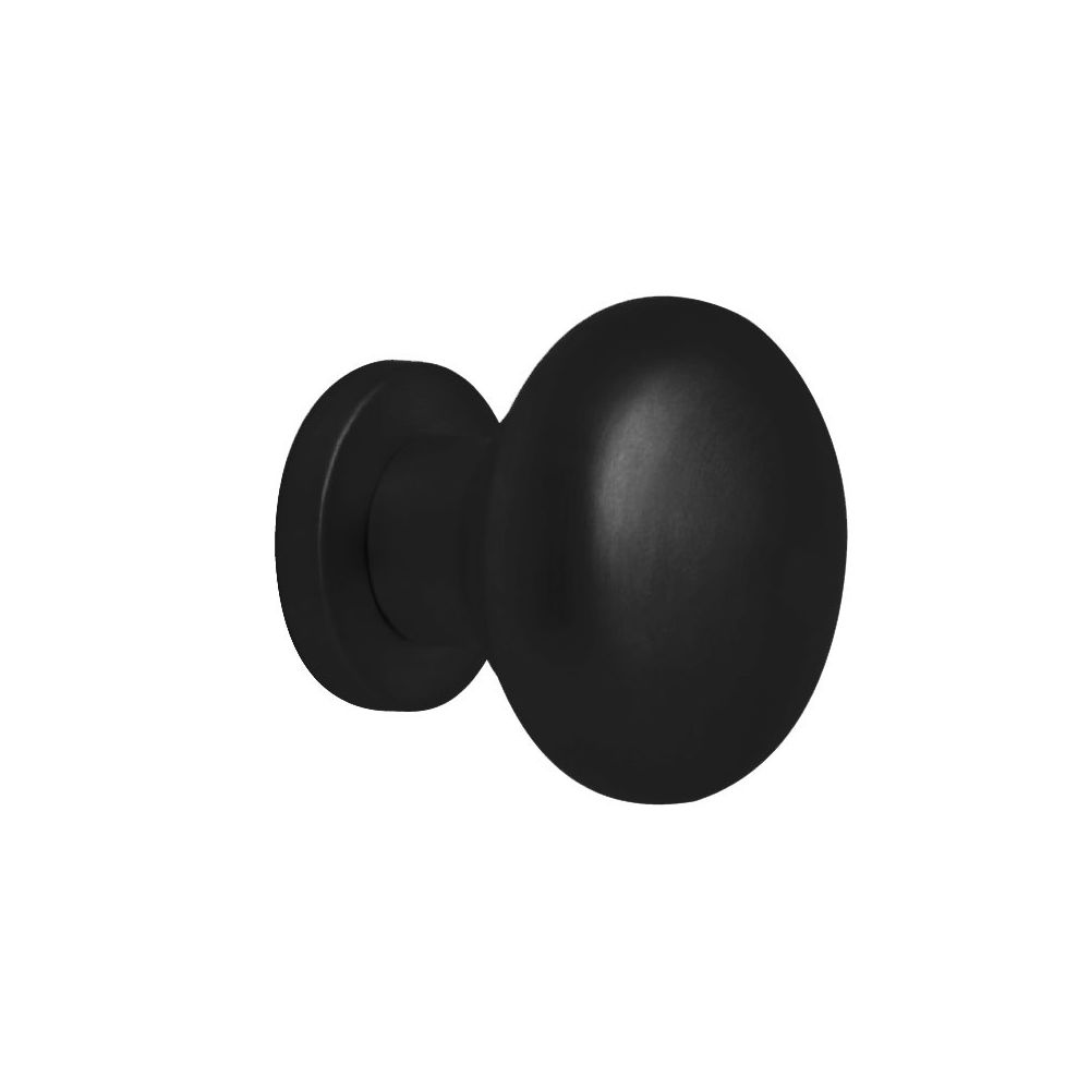 Voordeurknop Paddestoel puurzwart