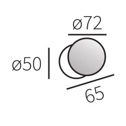 Voordeurknop Paddestoel puurzwart