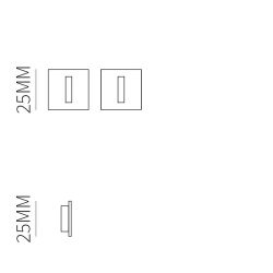 Sleutelrozet minimal 2mm vierkant- zwart