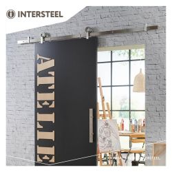Schuifdeursysteem Modern Top - RVS geborsteld