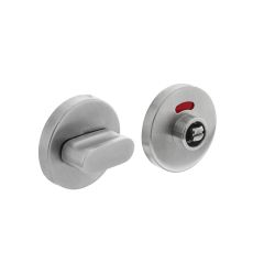 Rozet toilet-/badkamersluiting rond nokken met stiftbediening RVS geborsteld