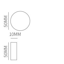 Blindrozet Zwart rond