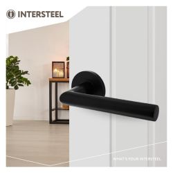 Intersteel Deurkruk Jura hoek 90° op rozet aluminium/zwart