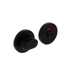 Rozet met toilet-/badkamersluiting aluminium/mat zwart