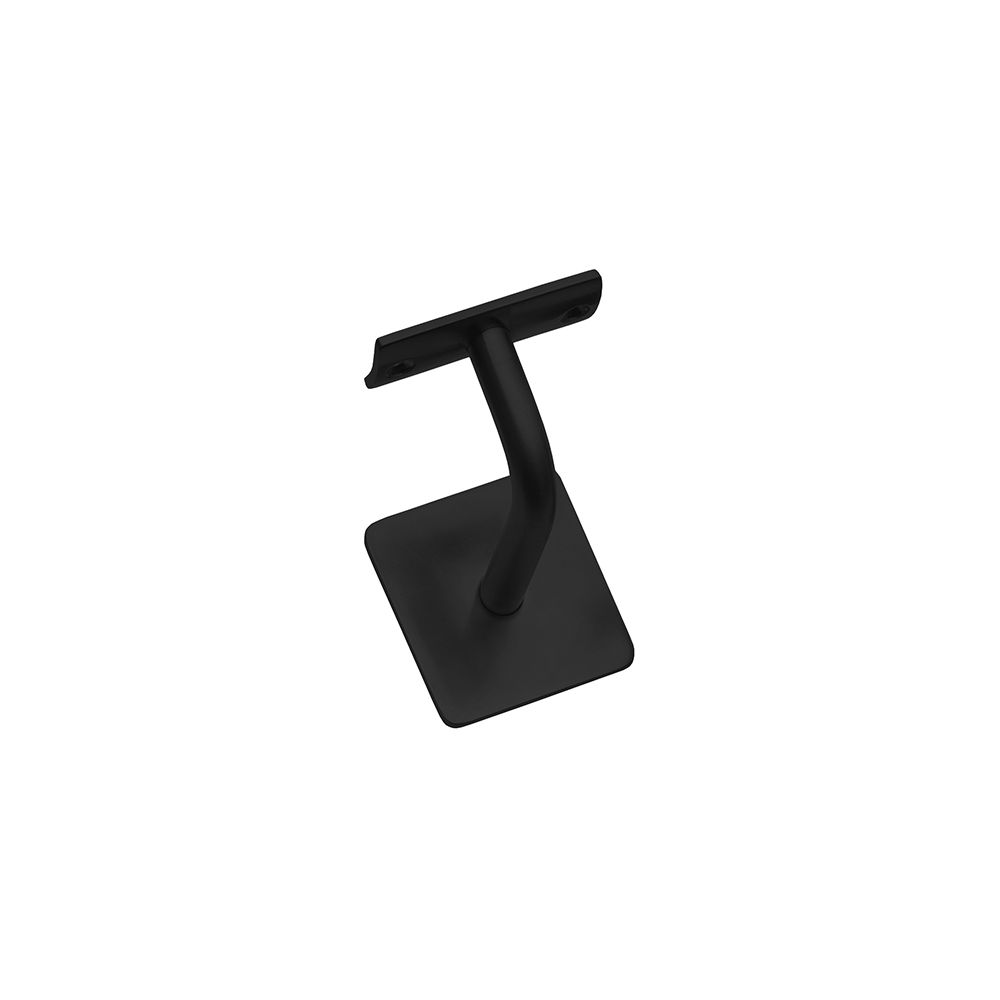 Leuninghouder gebogen vierkant hol zwart
