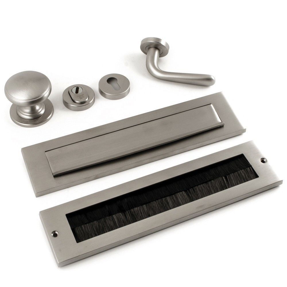 Voordeurset compleet PVD Inox - rechtswijzend