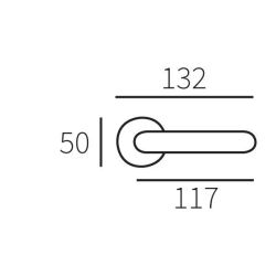 Gatdeel rechts deurkruk Alice op rozet verdekt PVD Inox