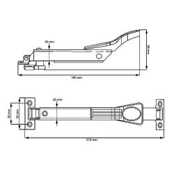Raamuitzetter wegdraaibaar zwart/RVS