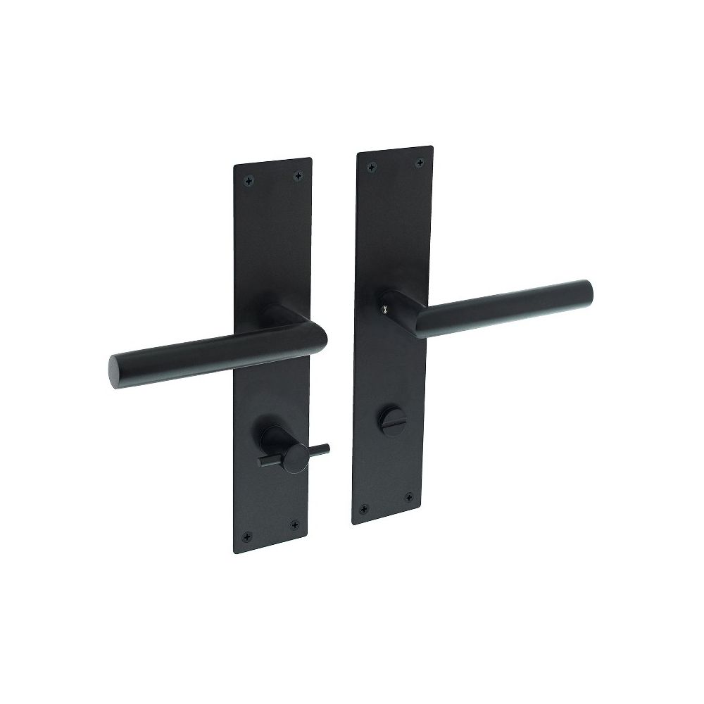 Deurkruk Jura recht hoek 90° op schild WC78/8 zwart