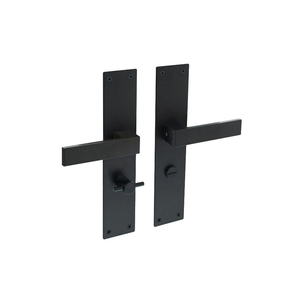 Deurkruk Amsterdam op schild WC63/8 zwart