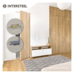 Taatsdeurscharnier voor deuren tot 75kg - zwart