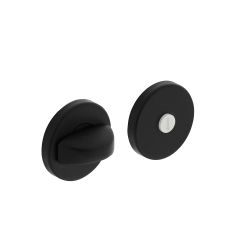 WC-sluiting rond 50x7mm met nokken - alu zwart