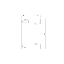 Handgreep 200mm - aluminium F1
