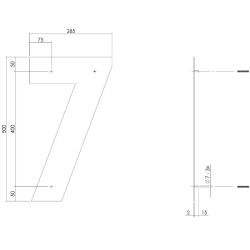 XL huisnummer 50 cm hoog - zwart