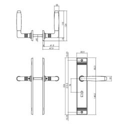 Intersteel Deurkruk Ton Basic op schild sleutelgat 56mm - mat nikkel/zwart