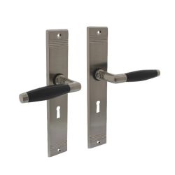 Intersteel Deurkruk Ton Basic op schild sleutelgat 56mm - mat nikkel/zwart