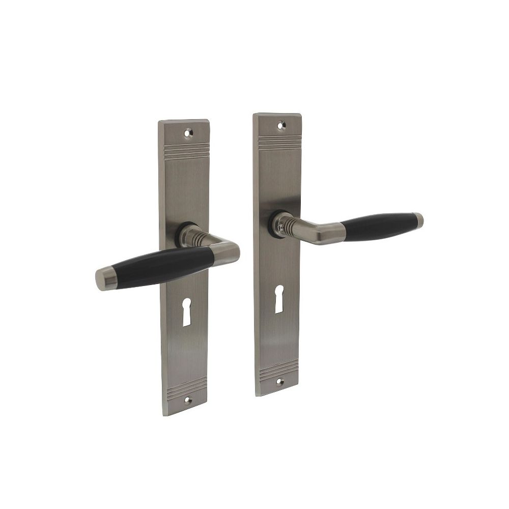 Intersteel Deurkruk Ton Basic op schild sleutelgat 56mm - mat nikkel/zwart