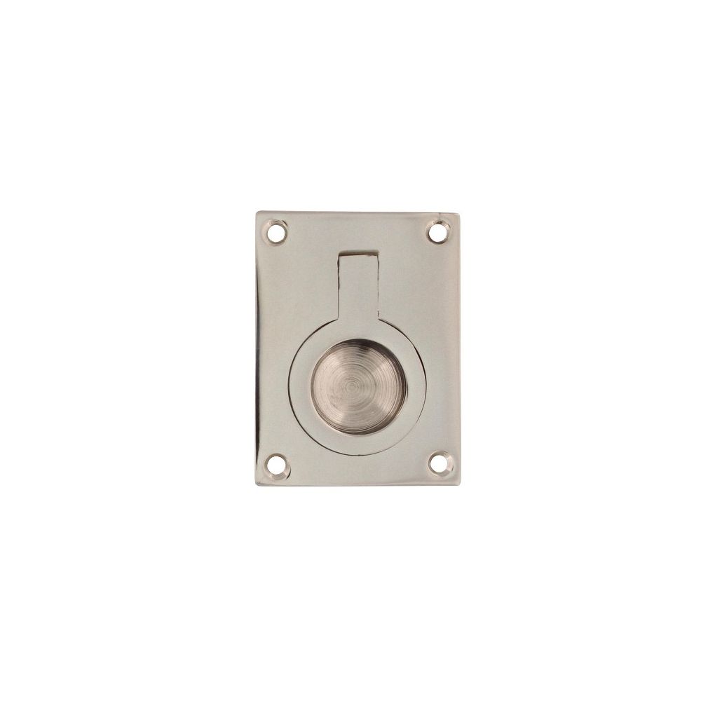 Luikring rechthoekig 50x39mm - nikkel