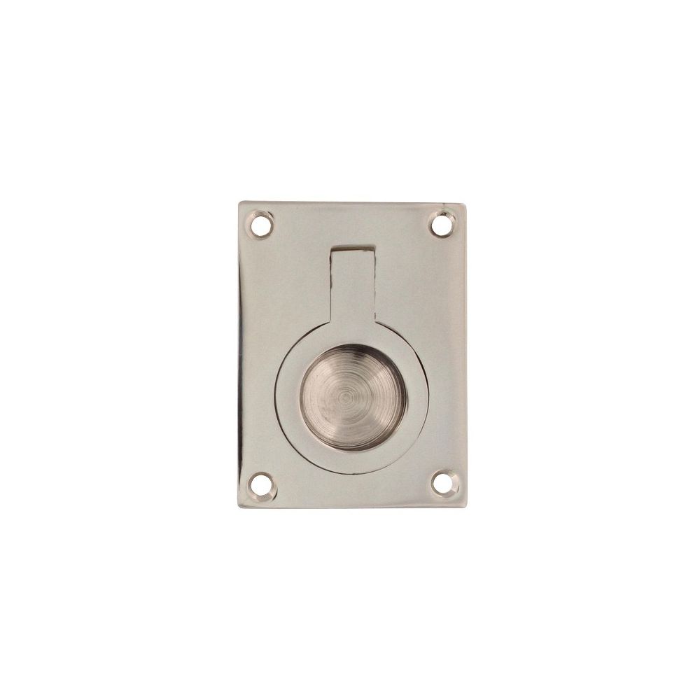 Luikring rechthoekig 65x49mm - nikkel