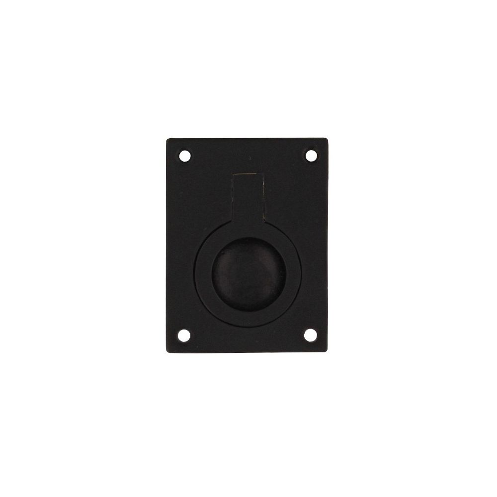 Luikring rechthoekig 65x49mm - mat zwart