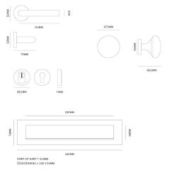 Voordeurset Attival rond zwart met anti-kerntrek SKG***