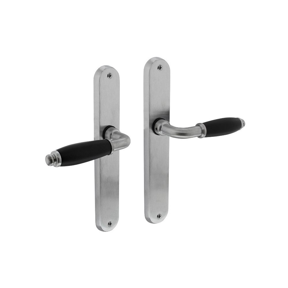 Deurkruk Courgette met ovaal schild 238x39x9mm blind mat chroom